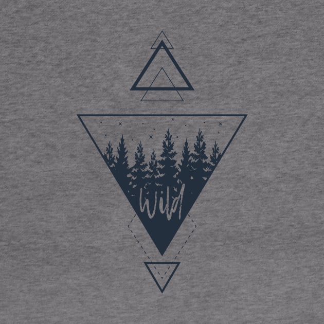 Nature. Wild Forest. Double Exposure. Geometric Style by SlothAstronaut